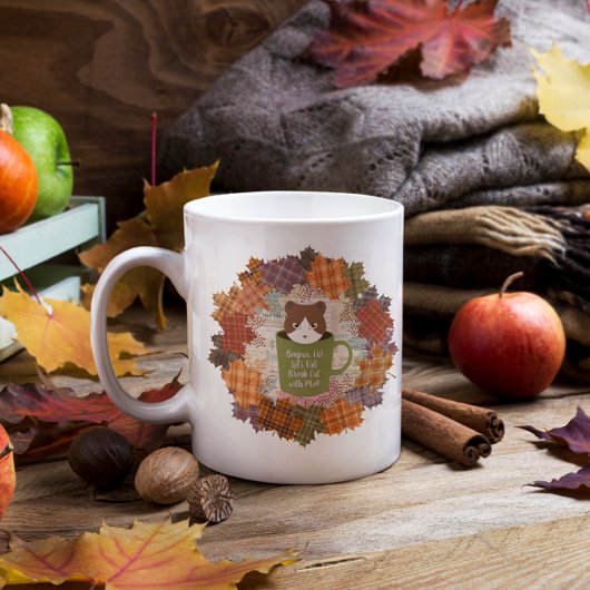 Grande Tasse Chat de congé d'automne