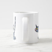 Grande Tasse Chat de dessin animé gris cool (Dos)