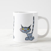 Grande Tasse Chat de dessin animé gris cool (Droite)