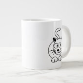 Grande Tasse Chat de dessin assis avec curiosité (Devant droit)