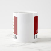 Grande Tasse Chat de Noël Moderne Rouge Blanc Or (Devant)