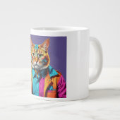 Grande Tasse Chat élégant en Retro (Devant droit)