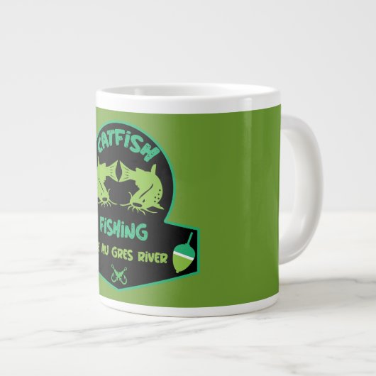 Grande Tasse Chat Fishing Au Gres (Devant droit)