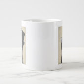 Grande Tasse Chat gris avec chapeau supérieur (Devant)
