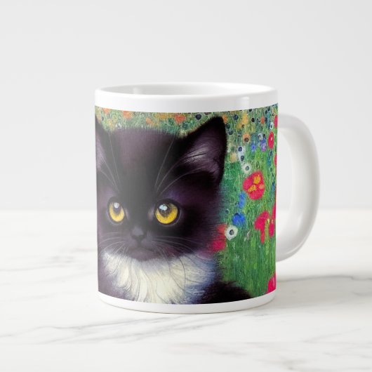 Grande Tasse Chat Gustav Klimt Tuxedo (Devant droit)