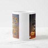 Grande Tasse chat halloween son temps (Devant)