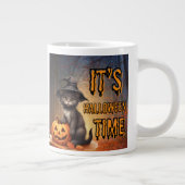 Grande Tasse chat halloween son temps (Droite)