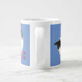 Grande Tasse Chat japonais couché noir et blanc (Dos)