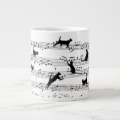 Grande Tasse Chat Jouer Note Musique, Chat Musique, Cadeau Chat (Devant)