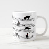 Grande Tasse Chat Jouer Note Musique, Chat Musique, Cadeau Chat (Droite)