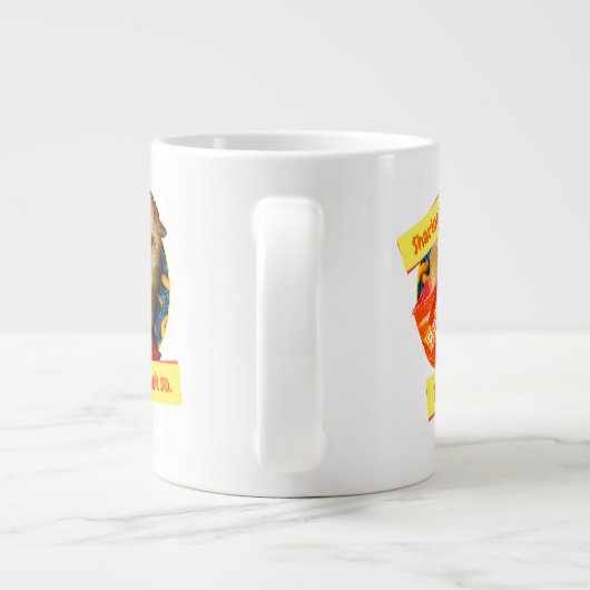 Grande Tasse Chat mangeant des boulettes de fromage (Dos)
