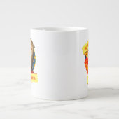 Grande Tasse Chat mangeant des boulettes de fromage (Devant)