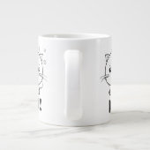 Grande Tasse Chat mignon en colère en train de baiser Non. (Dos)