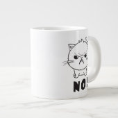 Grande Tasse Chat mignon en colère en train de baiser Non. (Devant droit)