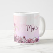 Grande Tasse Chat Mignon Fleurs Roses (Devant droit)