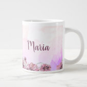 Grande Tasse Chat Mignon Fleurs Roses (Droite)