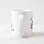 Grande Tasse Chat noir avec fleurs et expression portugaise (Dos)