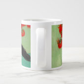 Grande Tasse Chat noir de Van Gogh Fleurs rouges (Dos)