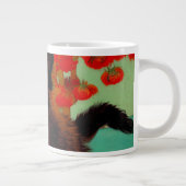Grande Tasse Chat noir de Van Gogh Fleurs rouges (Droite)