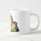 Grande Tasse Chat noir et amusement d'automne (Droite)