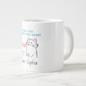 Grande Tasse Chat&Rose adorable (Devant droit)