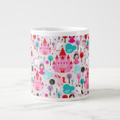 Grande Tasse château et licorne de princesse d'enfants (Devant)