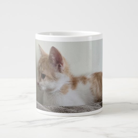 Grande Tasse Chaton roux et blanc (Devant)