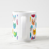 Grande Tasse Chats aquarelles et amis (Dos)