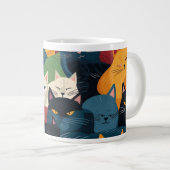 Grande Tasse Chats colorés dormant (Devant droit)