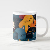 Grande Tasse Chats colorés dormant (Droite)