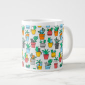Grande Tasse Chats dans les pots à fleurs (Devant droit)