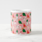 Grande Tasse Chats de Noël en Motif d'attraction (Devant)