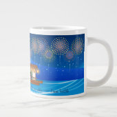 Grande Tasse Chats délicieux dans les feux d'artifice à bord d' (Droite)