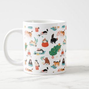 Grande Tasse Chats et Motifs de Noël