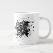 Grande Tasse Cheetah en colère en noir Splash Choisissez votre (Droite)
