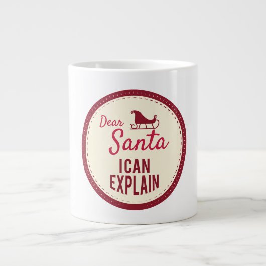 Grande Tasse Cher Père Noël, je peux expliquer, Drôle les parol (Devant)