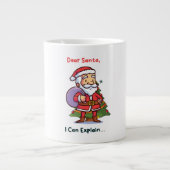 Grande Tasse Cher Père Noël, Je Peux Expliquer - Noël Drôle (Devant)