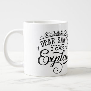 Grande Tasse Cher Père Noël, je peux expliquer/Tirage de Noël /