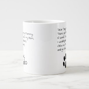 Grande Tasse Chère maman du chien papa prénom personnalisé d