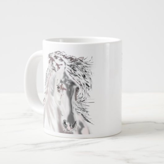 Grande Tasse Cheval blanc (Devant gauche)