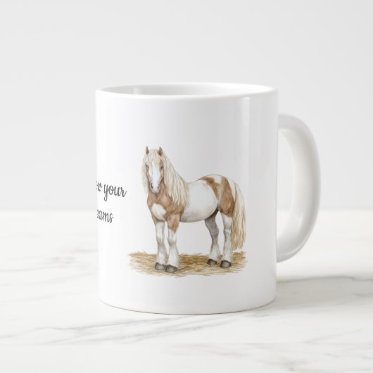 Grande Tasse Cheval blanc Brown (Devant droit)