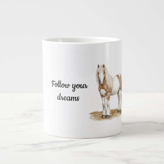 Grande Tasse Cheval blanc Brown (Devant)