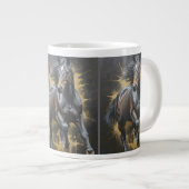Grande Tasse cheval noir funky (Devant droit)
