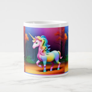 Grande Tasse Cheval Unicorn aux couleurs arc-en-ciel