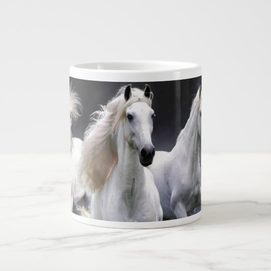 Grande Tasse Chevaux à lancer l'oreiller (Devant)