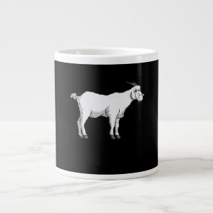 Grande Tasse Chèvre portant un masque médical