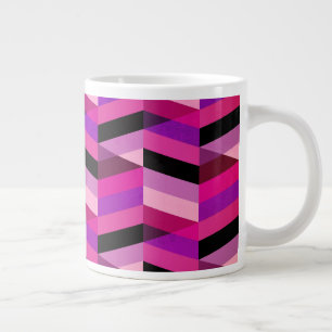 Grande Tasse Chevron/Herringbone abstrait Violets et Violet