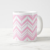 Grande Tasse Chevron rose (Devant droit)