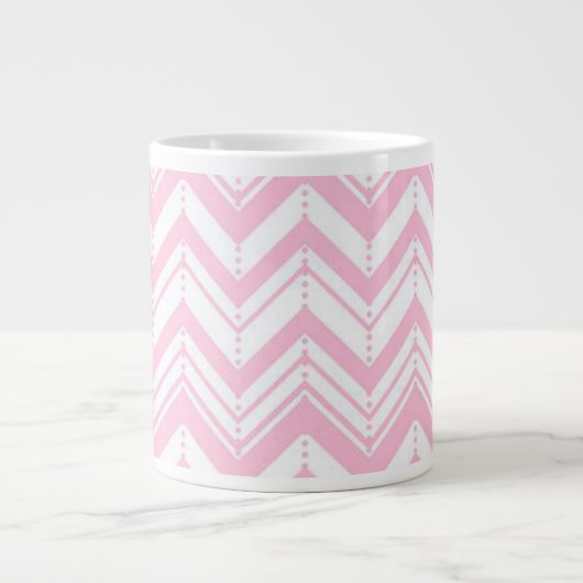 Grande Tasse Chevron rose (Devant)