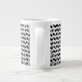 Grande Tasse Chevron Zebra noir et gris (Dos)